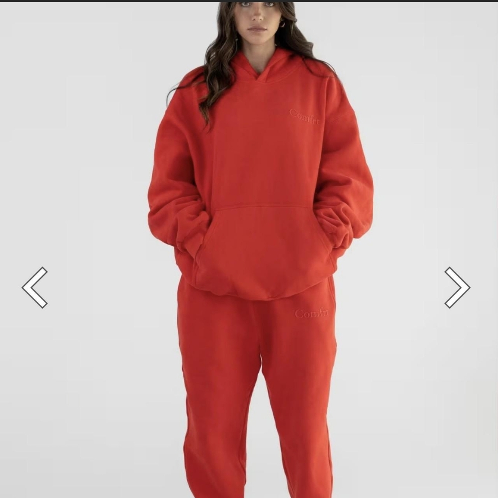 Red Women's Hoodie and Pants Set